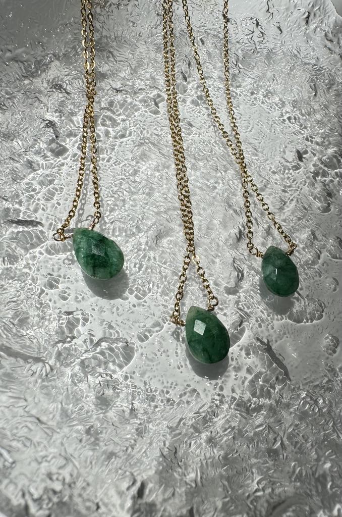 Emerald Teardrop Necklace