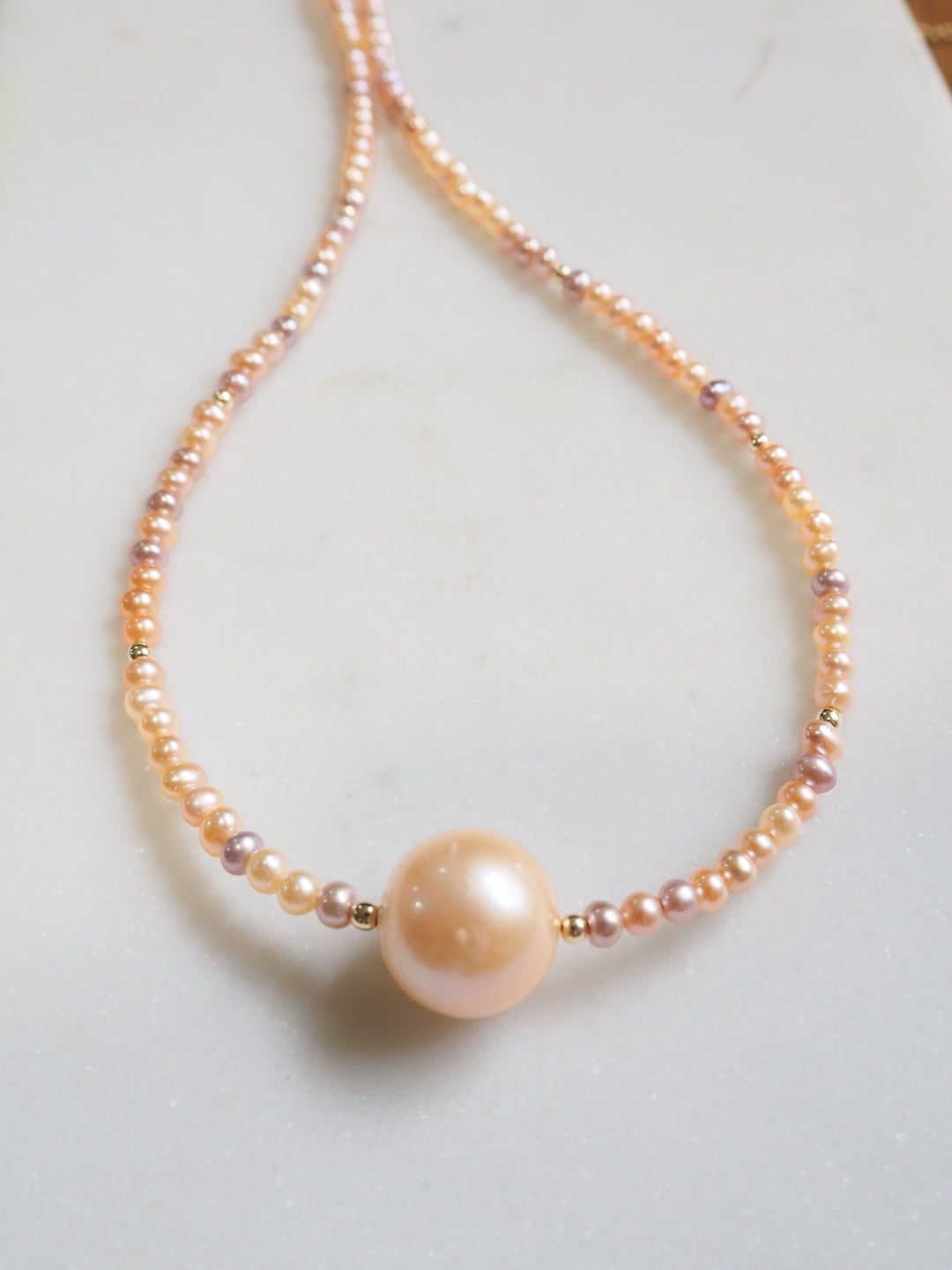 South Sea Pearl Choker by Kislap Jewelry with a South Sea pearl centerpiece, view 4