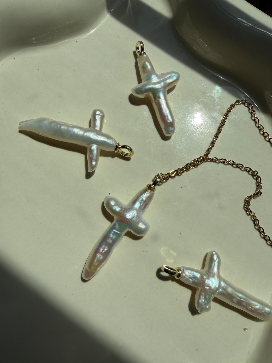 Cross Pearl Necklace