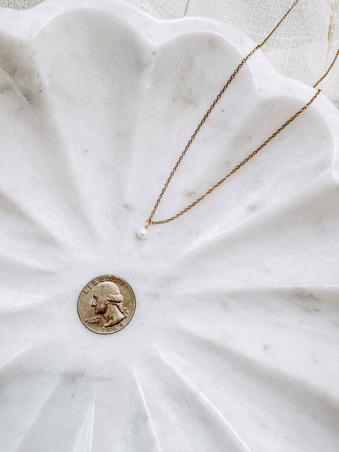 Small Single Pearl Necklace